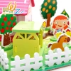 Wooden Meatball 3D Assembly Farm Accumulation wooden children's intelligence 3D Assembly Board toys for boys, babies and girls undefined